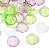 50Pcs 3 Colors Transparent Acrylic Bead Caps OACR-FS0002-45-2