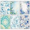 12 Sheets Blue Theme Scrapbook Paper Pad Sets PW-WGDC27B-01-2