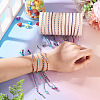 16Pcs 8 Colors Cotton Cord Silder Bracelets BJEW-TAC0059-6