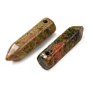 Natural Unakite Pointed Pendants G-C158-05J-2