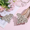 ABS Imitation Pearl & Bead Embroidered Applique Patch DIY-WH0780-11-4