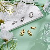 6Pcs 6 Styles 304 Stainless Steel Fold Over Clasps STAS-PH0006-09-3
