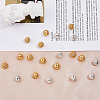 HOBBIESAY 120Pcs 2 Colors Alloy Rhinestone Beads RB-HY0001-05-4