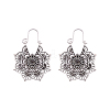 Bohemian Retro Style Alloy Dangle Hoop Earrings EJEW-TAC0003-01AS-1