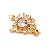 Brass Micro Pave Cubic Zirconia Pendants KK-F898-03G-2