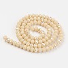 Electroplate Opaque Solid Color Glass Beads Strands EGLA-A044-P8mm-L05-2