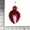 Handmade Silver Foil Lampwork Big Pendants FOIL-N031-01B-3