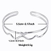 Elegant and Stylish Design Hollow 304 Stainless Steel Cuff Bangles for Women UJ8265-1-1