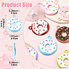 7Pcs 7 Colors Spray Painted Alloy and Enamel Big Pendants ENAM-YW0008-21-3