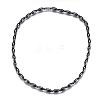 Magnetic Synthetic Hematite Beaded Necklaces NJEW-P190-13O-1