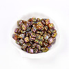 UV Plating Iridescent Opaque Acrylic Beads OACR-T028-31-2