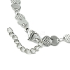 304 Stainless Steel Heart Link Bracelets for Women BJEW-A007-02P-3