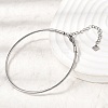 304 Stainless Steel Cable Wire Bangles for Women BJEW-P394-03P-2