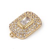 Rack Plating Brass Micro Pave Cubic Zirconia Pendants KK-C019-05G-3