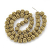 Electroplate Non-magnetic Synthetic Hematite Corrugated Beads Strands G-T061-109G-2