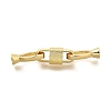 Rectangle Rack Plating Brass Fold Over Clasps KK-S508-12G-1