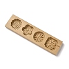 Flower Pattern Beech Wooden Press Mooncake Mold LS-WOOD-K010-04A-1