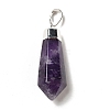 Natural Amethyst Pointed Pendants G-P474-02S-07-2