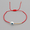 Adjustable Lanmpword Evil Eye Braided Bead Bracelet ZW2937-17-1