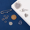 Fashewelry DIY Charm Drop Safety Pin Brooch Making Kit DIY-FW0001-26-5