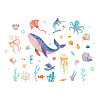 Sea Creatures Theme PVC Wall Stickers DIY-WH0228-897-1