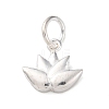 925 Sterling Silver Lotus Charms STER-G045-03S-1