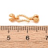Brass Fold Over Clasps KK-CBA25B2-12G-2