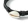 Adjustable Cowhide Leather Cord Braided Bracelets BJEW-JB04438-02-2