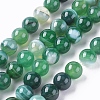 Natural Striped Agate/Banded Agate Beads X1-G-G582-8mm-58-1