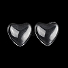 Transparent Glass Heart Cabochons GGLA-R021-16mm-1