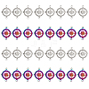 CHGCRAFT 32Pcs 2 Colors 201 Stainless Steel Connector Charms FIND-CA0007-68-1