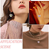 20Pcs 5 Styles Platinum Alloy Glass Pendants FIND-YW0007-61-6