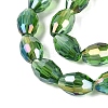 Electroplate Transparent Glass Beads Strands GL-N002-01A-A10-3