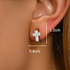Exquisite Stainless Steel Rhinestone Hoop Earrings AK6534-4-2