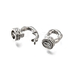 Brass Fold Over Clasps KK-Q048-06P-2
