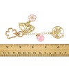 4Pcs 4 Styles Alloy Enamel Pendant Keychains HJEW-FS00052-5