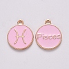 Alloy Enamel Pendants X-ENAM-S124-01B-09H-1