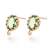 Brass Stud Earring Findings KK-S365-004E-1