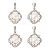 4Pcs Natural Pearl Pendants PALLOY-TAC0181-2