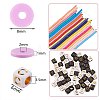 20 Strands 20 Colors Flat Round Handmade Polymer Clay Beads CLAY-SZ0001-72-2