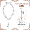 Glass Pearl with Rhinestone Round Beaded Curtain Tiebacks DIY-AB00016-2