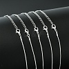 5Pcs Brass Round Snake Chain Necklace Making MAK-YW0001-22-1