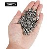 SUPERFINDINGS 220Pcs 304 Stainless Steel Nuts FIND-FH0005-62-6