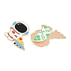 Space Astronauts Alloy Enamel Cabochons AL-CBA1A6F-07KCG-A-2