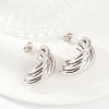 201 Stainless Steel Stud Earrings EJEW-Q026-23P-4