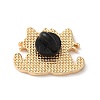 Couple Cat Shape with Red Heart Enamel Pins AL-CBAC438-01F-2