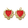 Brass Enamel Pendants KK-R229-06G-02-1