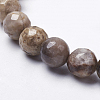Natural Silver Leaf Jasper Beads Strands G-K181-8mm-O01-2