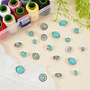 20Pcs 5 Styles 1-Hole Alloy Shank Buttons BUTT-CY0001-39-4