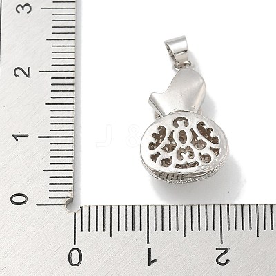 Rack Plating Brass Micro Pave Cubic Zirconia Pendants KK-L224-054P-1